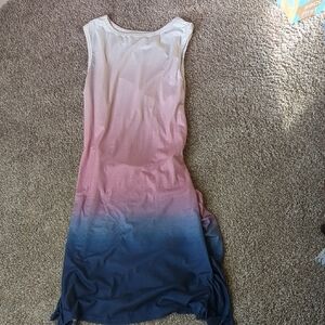 Elegant Pink and Blue Ombre Mini Dress